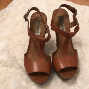 Steve Madden - Brown Leather Wedges
